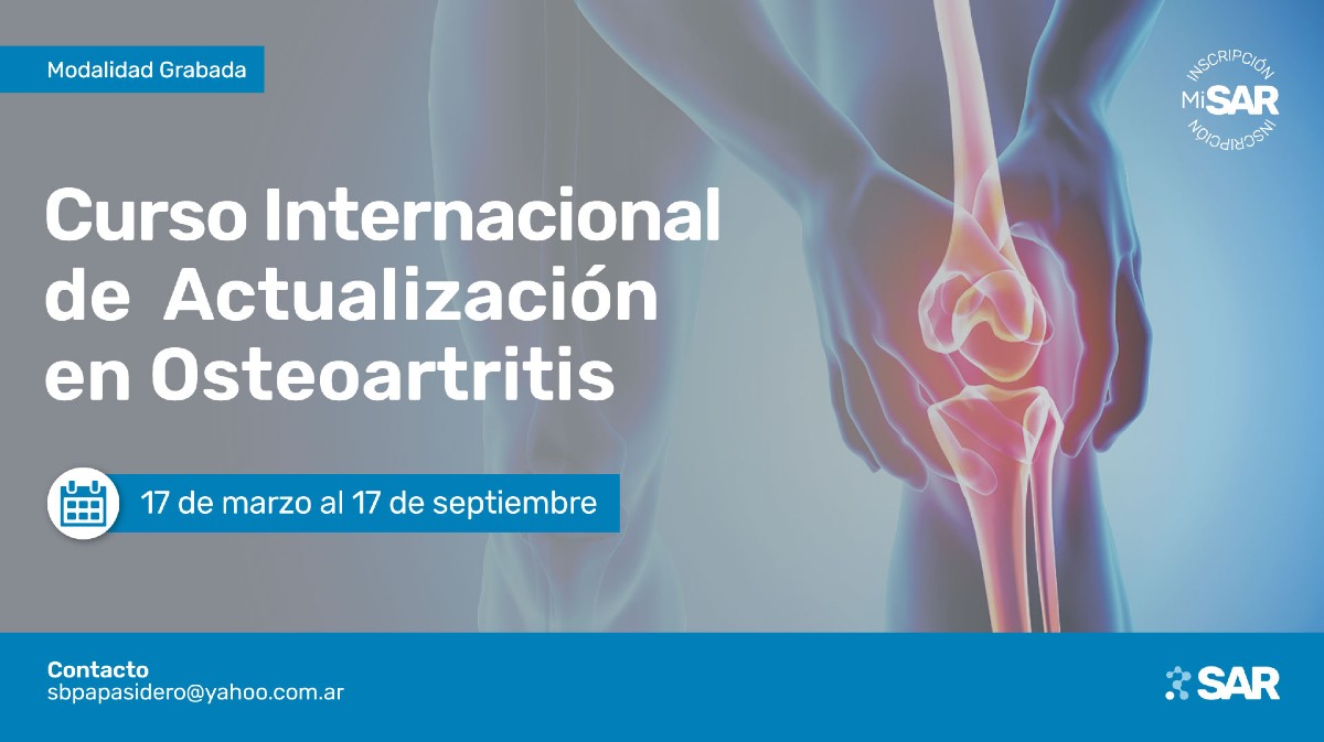 Curso Internacional de actualización en Osteoartritis 2025