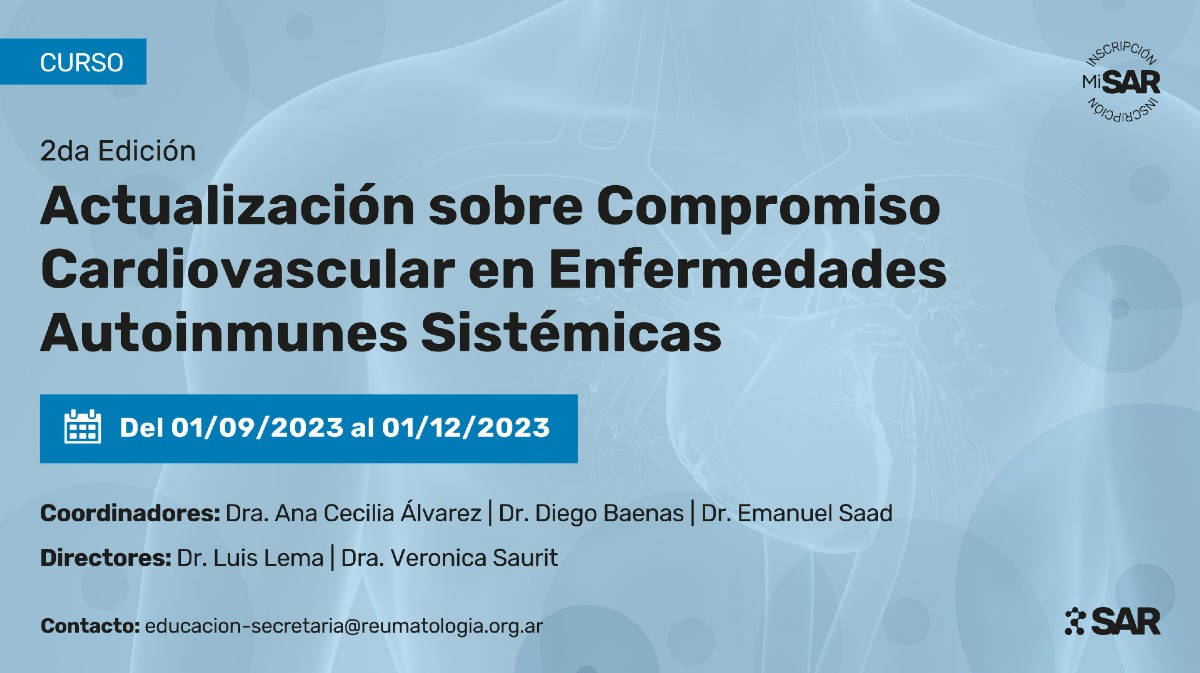 Curso de Actualización sobre Compromiso Cardiovascular en Enfermedades Autoinmunes Sistémicas 2da Edición