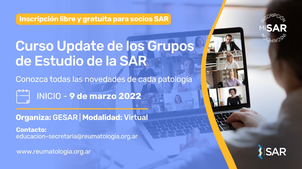 1° Curso de Actualización continua de los Grupos de Estudio de la Sociedad Argentina de Reumatología