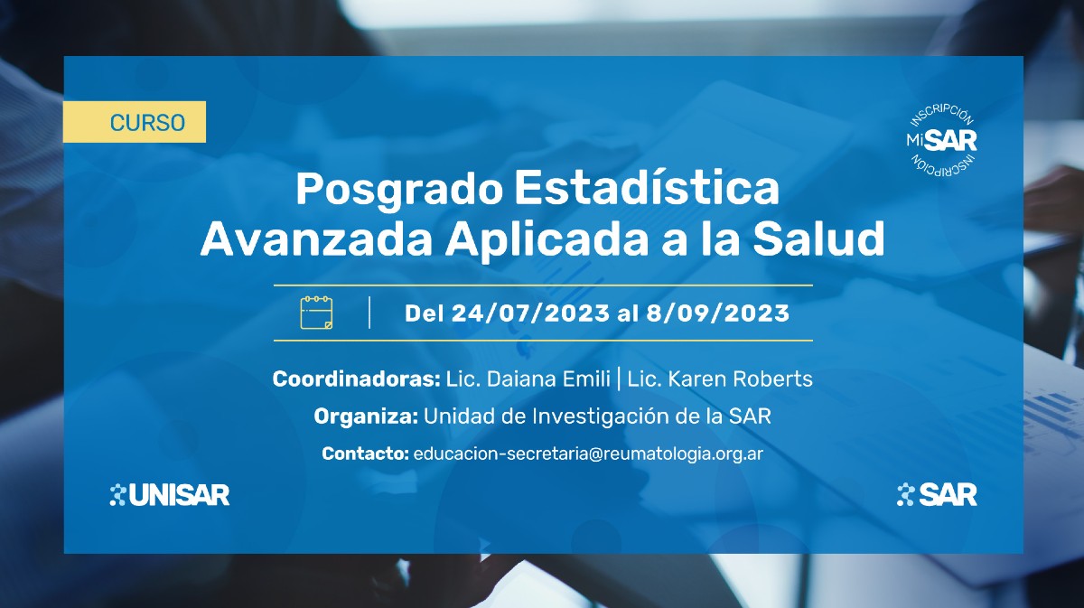 Curso Posgrado Estadística Avanzada Aplicada A La Salud.